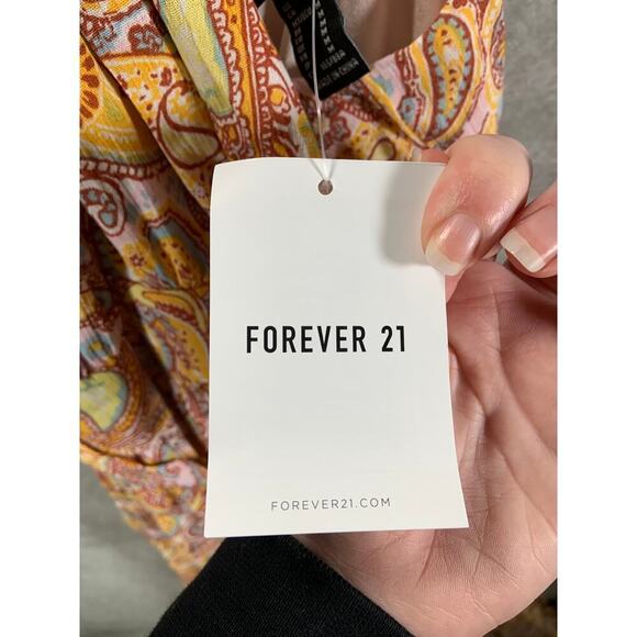 Forever 21 Dress Women's Medium Paisley Halter Maxi Belted Summer Vacation - Picture 7 of 10